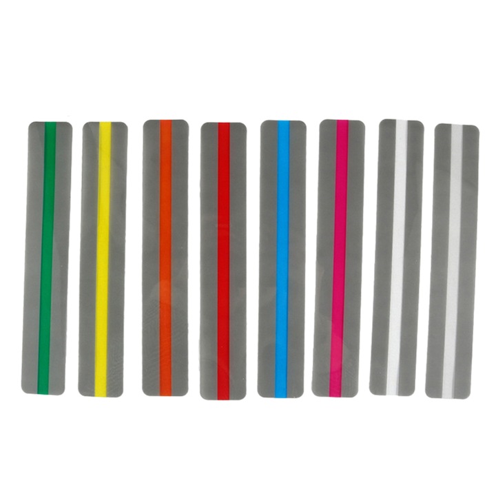 Set 8 semne de carte cu bara pentru citit, Cozevdnt, Plastic, Multicolor