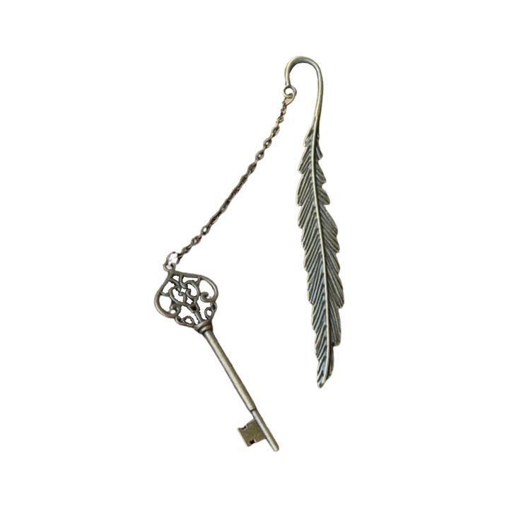 Semn de carte vintage, Cozevdnt, Metal, Argintiu