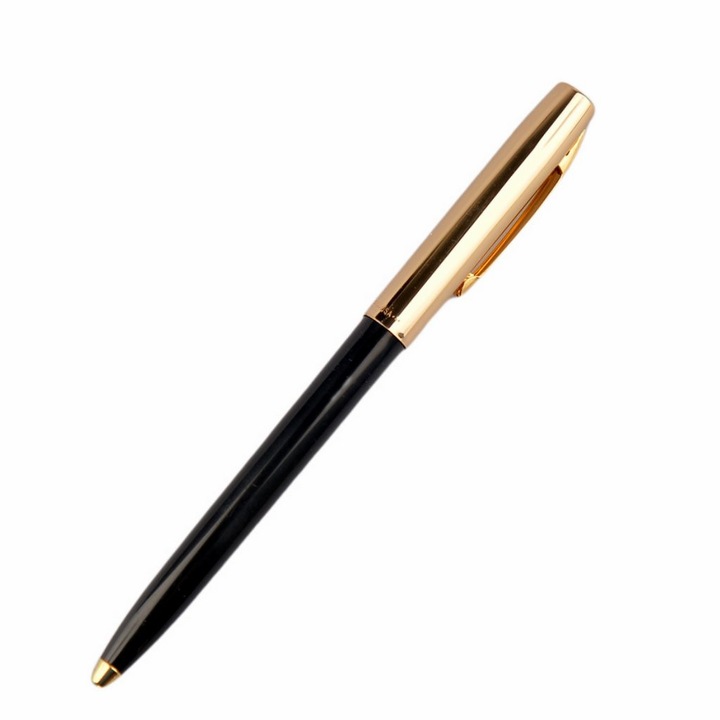 Химикалка Fisher Space Pen Cap-O-Matic 775G-B, Месинг капачка, Черно тяло, Подаръчна кутия