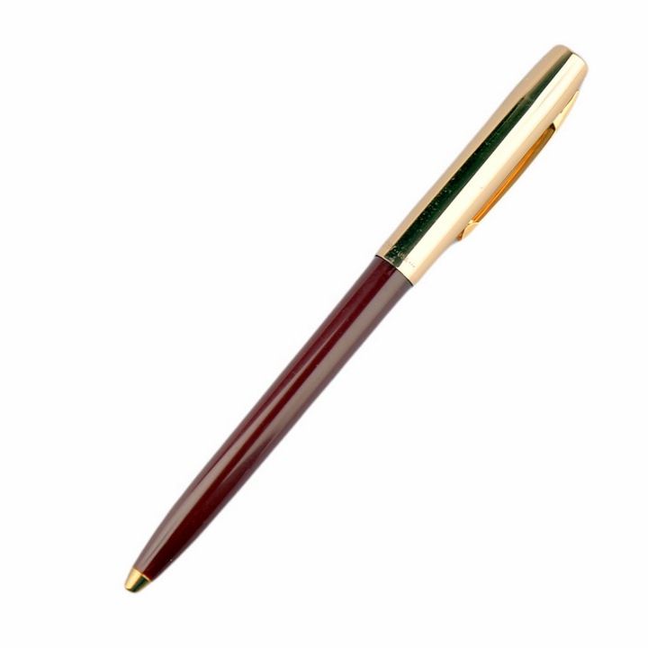 Химикалка Fisher Space Pen Cap-O-Matic 775G-BURG, Месинг капачка, Кафяво бургунди тяло, Подаръчна кутия