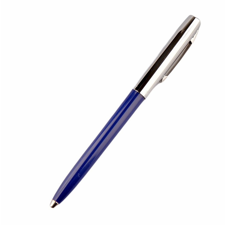 Химикалка Fisher Space Pen Cap-O-Matic 775-BL, Хромирана капачка, Синьо тяло, Подаръчна кутия