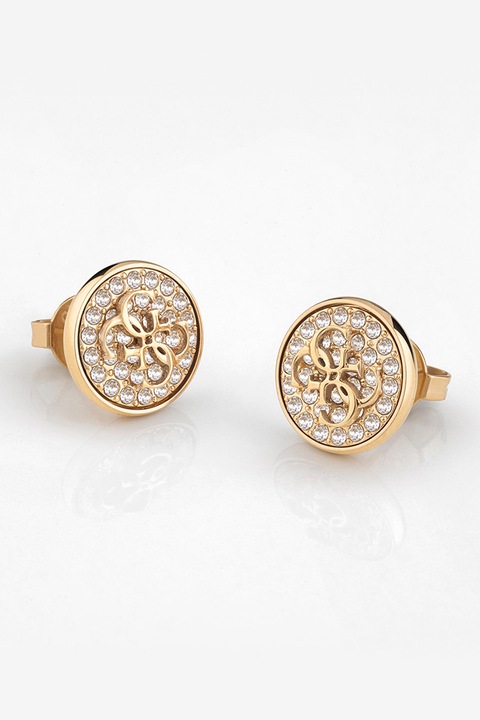 Guess, Обеци с кристали и винтчета, Златист