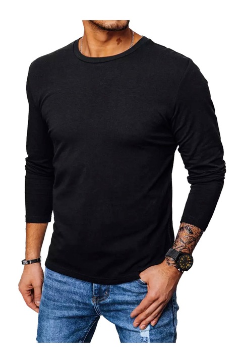 Dstreet Férfi hosszú ujjú póló Nyandak fekete