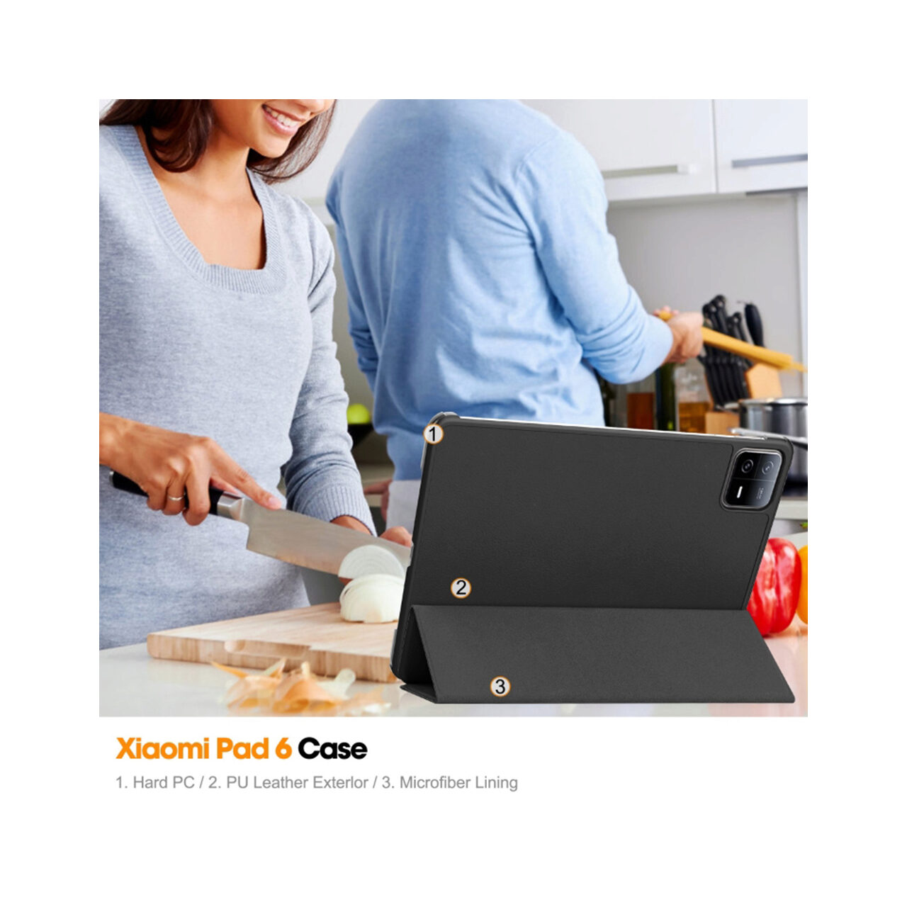 Husa pentru Xiaomi Pad 6 / Pad 6 Pro - Techsuit FoldPro - Black