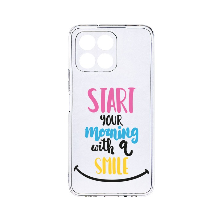 Силиконов калъф BestCase за Honor X8B, Smile At Morning, Camera Protection, Clear Silicon 2MM, Transparent T 47