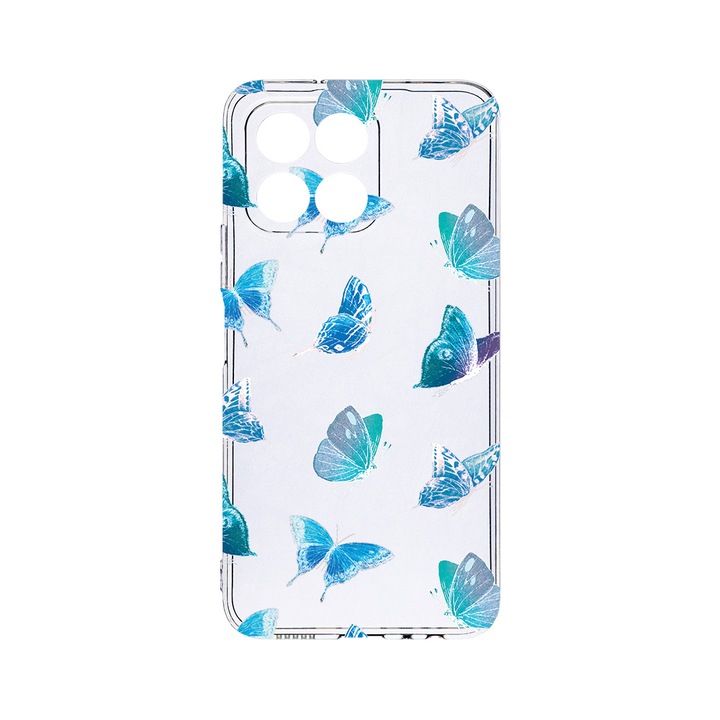 Силиконов калъф BestCase за Honor X8B, Butterfly Pattern, Camera Protection, Clear Silicon 2MM, Transparent T 1012