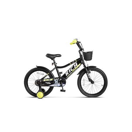 Bicicleta copii 5-8 ani Kids BMX Astro X JSX1805, roti 18", frane V-Brake fata, tambur spate, cauciucuri late tip MTB, roti ajutatoare, negru