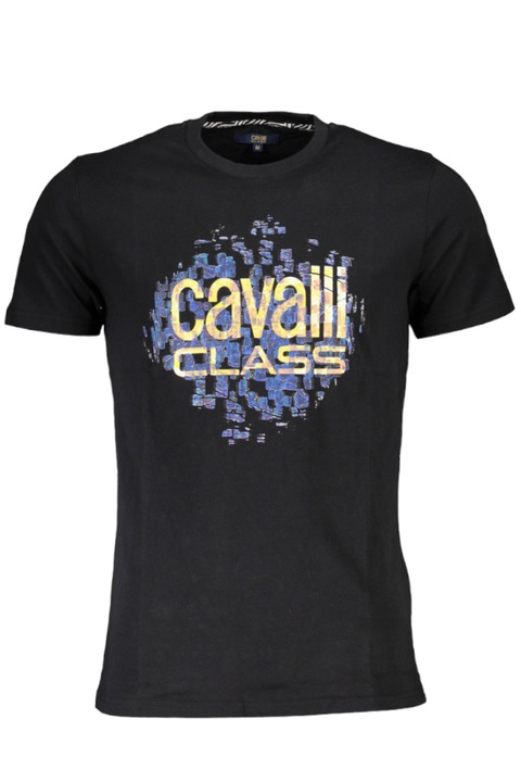 Tricou barbati cu imprimeu aztec, Cavalli Class, Negru