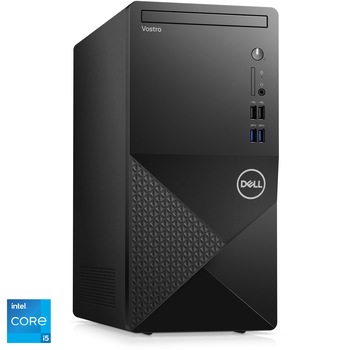 Sistem Desktop PC Dell Vostro 3020 MT cu procesor Intel Core i5-13400 pana la 4.6 GHz, 8GB DDR4, 256GB SSD, Intel UHD Graphics 730, Windows 11 Pro, Black, 3Yrs ProSupport and Next Business Day Onsite