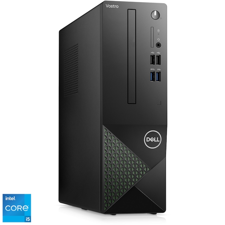 Dell Vostro 3020 asztali PC Intel Core i5-13400 processzorral, 8 GB RAM, 256 GB SSD, Intel integrált grafika, Ubuntu, Nemzetközi kiosutású billentyűzet, fekete