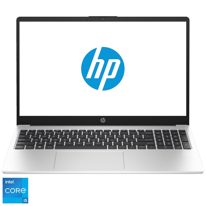 Laptop HP 250 G10 cu procesor Intel® Core™ i5-1335U pana la 4.6GHz, 15.6", Full HD, IPS, 8GB DDR4, 512GB SSD, Intel® Iris® Xᵉ Graphics, Free DOS, Pike Silver
