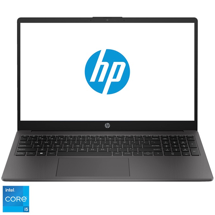 HP 250 G10 15.6" FHD laptop, Intel® Core™ i5-1335U, 8GB, 512GB SSD, Intel® UHD Graphics, FreeDOS, Nemzetközi angol billentyűzet, Fekete