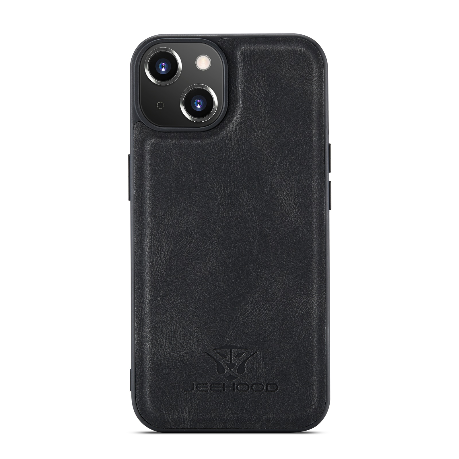Husa pentru iPhone 14 Plus, piele cu textura moale, back cover, mini portofel detasabil, CaseMe, Negru