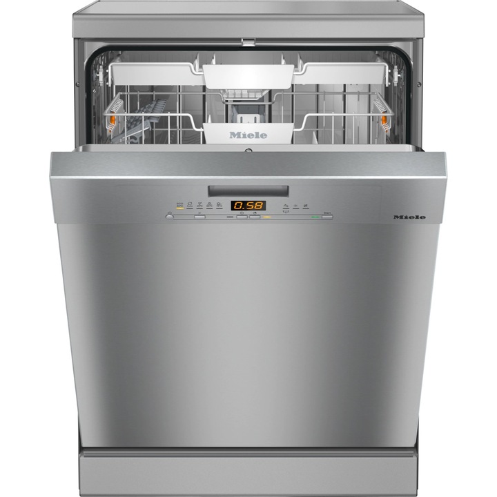 Miele G 5000 SC Front Active Szabadonálló mosogatógép, 60 cm, 14 teríték, ComfortClose, QuickPowerWash, E energiaosztály, Inox