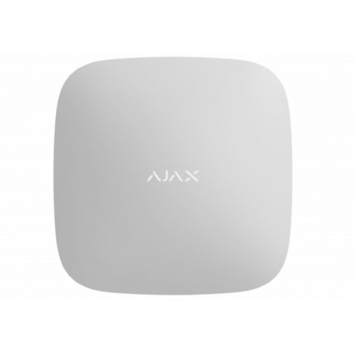 Centrala alarma wireless AJAX Hub2 4G, alb, 2x SIM, 4G/3G/2G, Ethernet