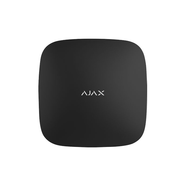 AJAX Hub2 Plus 4G безжичен алармен контролен панел, черен, 2x SIM, 4G/3G/2G, Ethernet, Wi-Fi