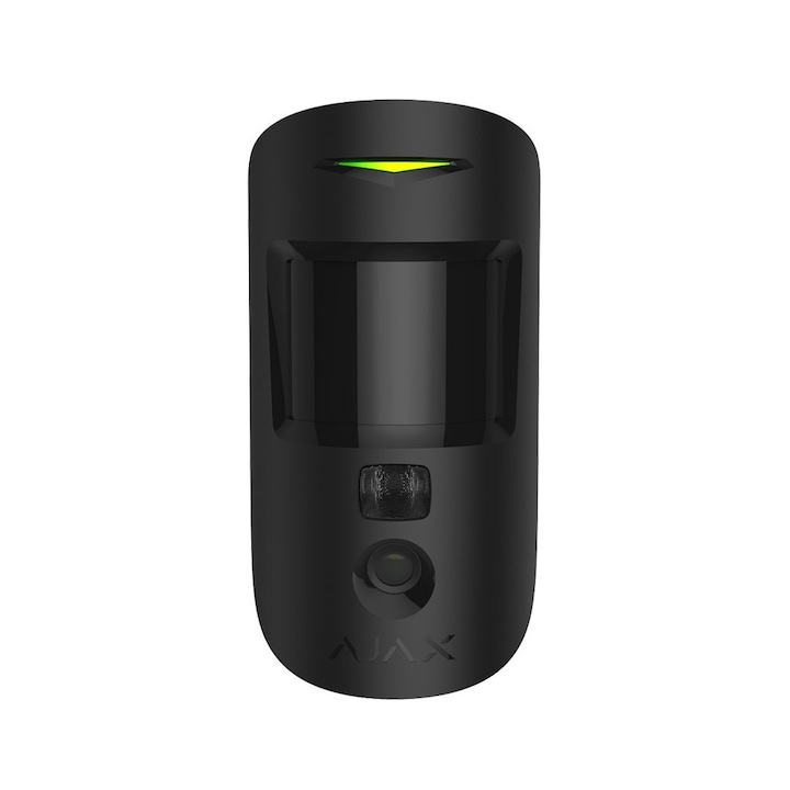 PIR детектор за движение MotionCam Indoor, защита срещу животни, безжичен, черен, Ajax