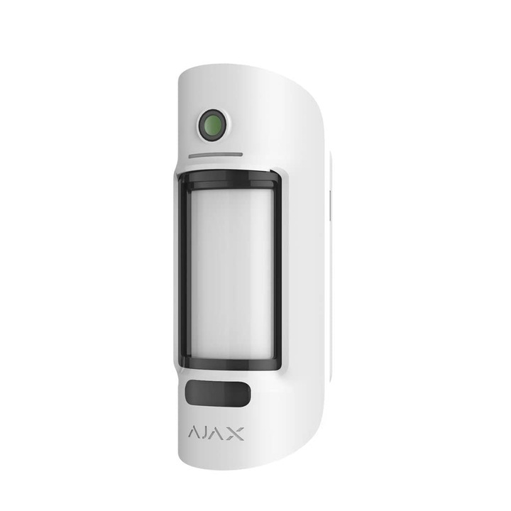 Детектор за движение, PIR, MotionCam Outdoor (PhOD), антимаскиращ и имунитет към животни, безжичен, бял, Ajax