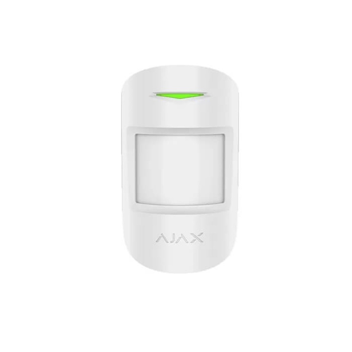 Детектор за движение с двойна PIR и MW технология, бял, Ajax MotionProtectPlus