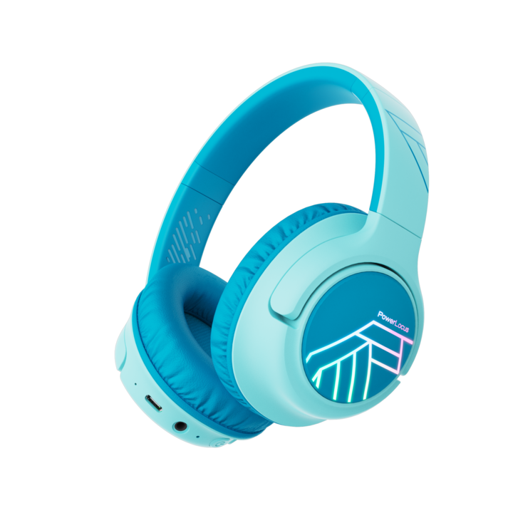 Детски Bluetooth Слушалки PowerLocus Bobo, Син