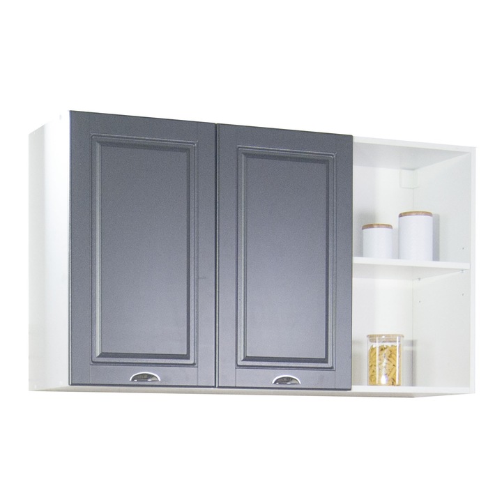 Corp bucatarie MDF superior Badenmob, seria Square, Antracit, 120.01x68x30cm