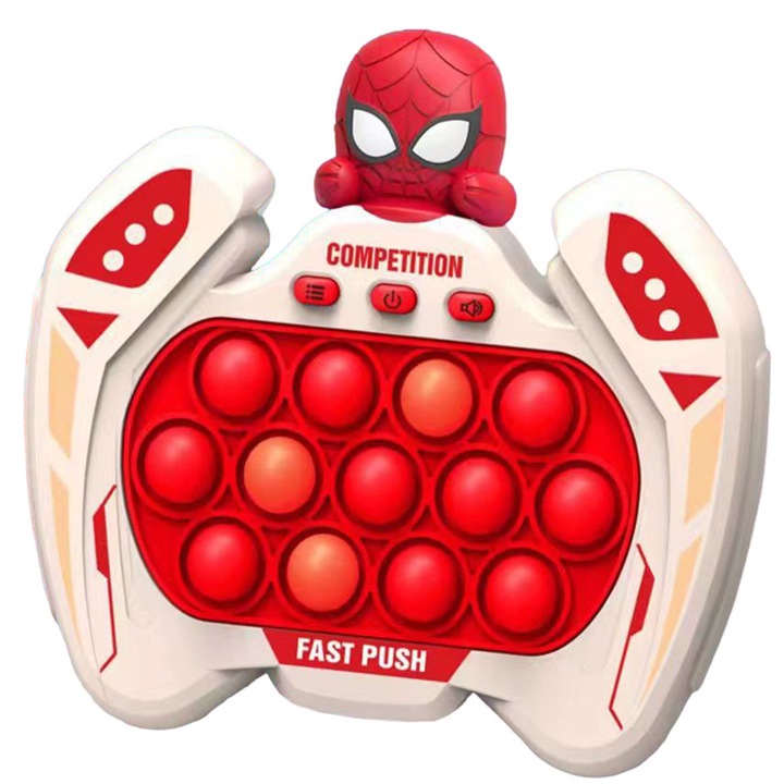 Pop It Electronic Toy Upgrade Version, MorFansi, 13 kulccsal, Automata, Push Bubble, Interaktív antistressz, Spiderman