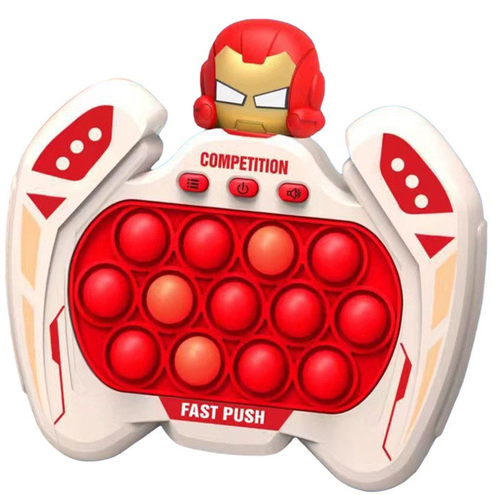Pop It Electronic Toy Upgrade Version, MorFansi, 13 kulccsal, Automata, Push Bubble, Interaktív antistressz, Iron Man