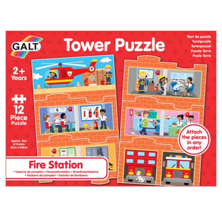 Galt tűztorony puzzle, 12 extra hosszú darab, JGC1005545
