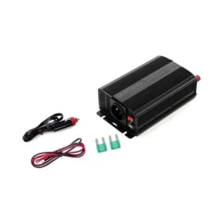 Feszültség átalakító, 12V - 230V 500/1000W, KD1256, Kraft&Dele