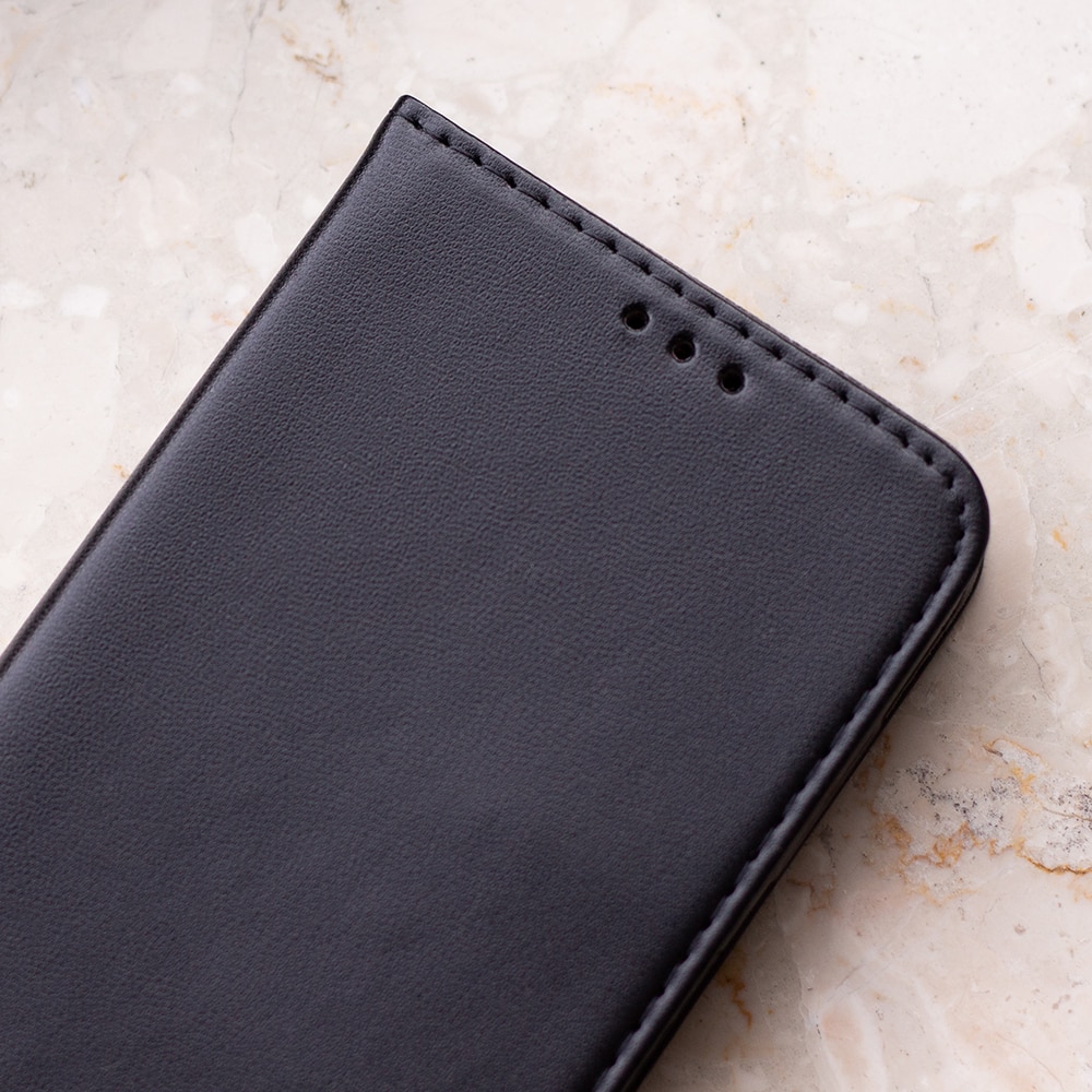 Husa tip carte compatibila cu Xiaomi Redmi A3, GEO Flip Book, inchidere magnetica, buzunar card, premium stand, Negru