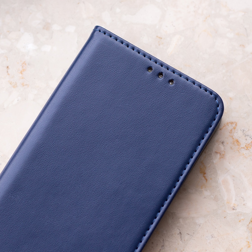 Husa tip carte compatibila cu Xiaomi Redmi A3, GEO Flip Book, inchidere magnetica, buzunar card, premium stand, Albastru Inchis