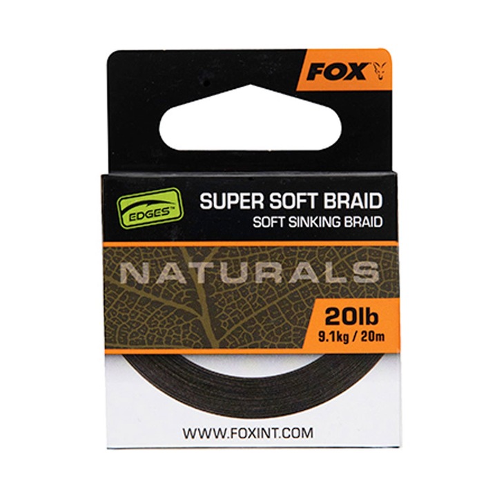 Fir textil Fox Edges Naturals Braid Hooklenght 20m/20lb/9.1kg