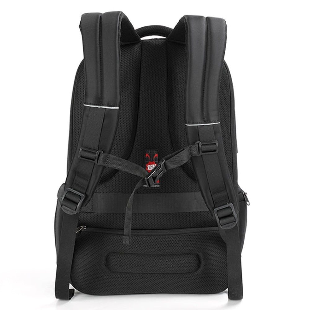 Rucsac laptop 17", smart casual pentru calatorii, expandabil, cu cifru TSA antifurt si port USB, Tigernu, 33x15x48 cm, Negru