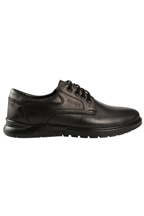 Pantofi casual, barbati, OTTER, 555-01 negru, piele naturala 40