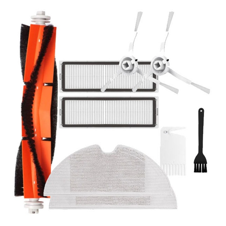 Комплект аксесоари Xiaomi Mi Robot Vacuum Mop Cleaner, 1C, STYTJ01ZHM, 1 x централна четка, 2 x странична четка, 2 x Hepa филтър, 2 x моп, 1 x четка за почистване на прах, 1 x нож