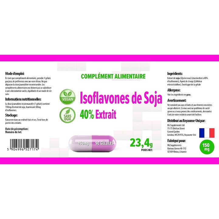 SOYA Isoflavones 40% 90 Vegan Capsule