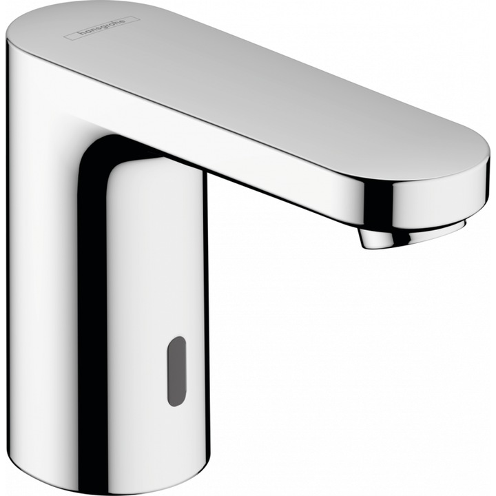 Електронен смесител за мивка Hansgrohe Vernis Blend, с предварителна настройка на температурата, захранване с батерия 6v, хром