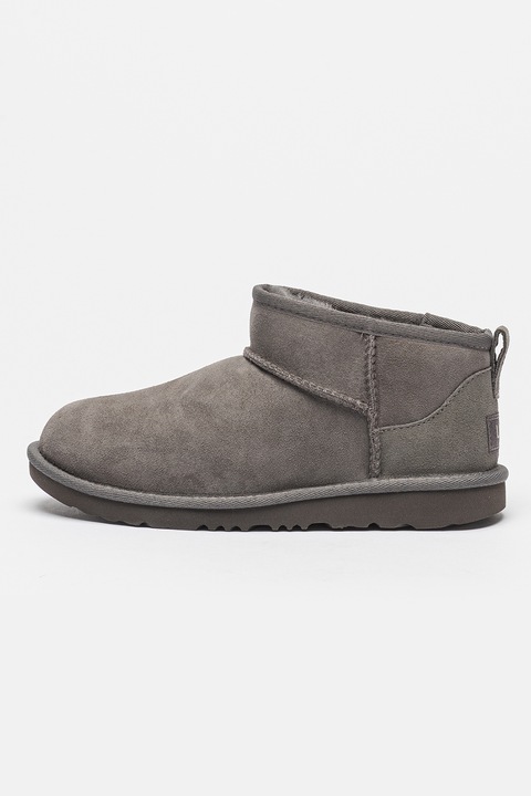 UGG, Непромокаеми велурени боти Classic Mini II, Сив
