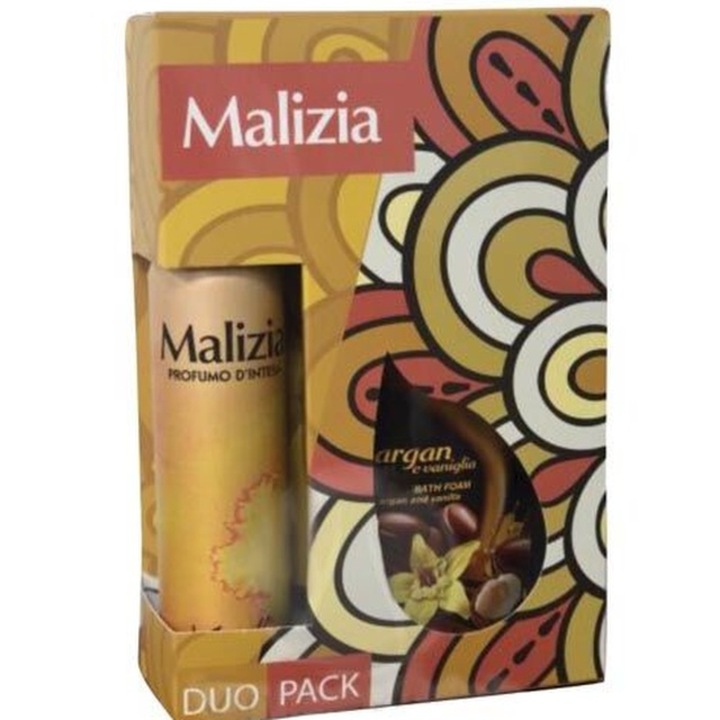 Malizia, Tusfürdő és dezodor szett, Női, Argán, Vanília