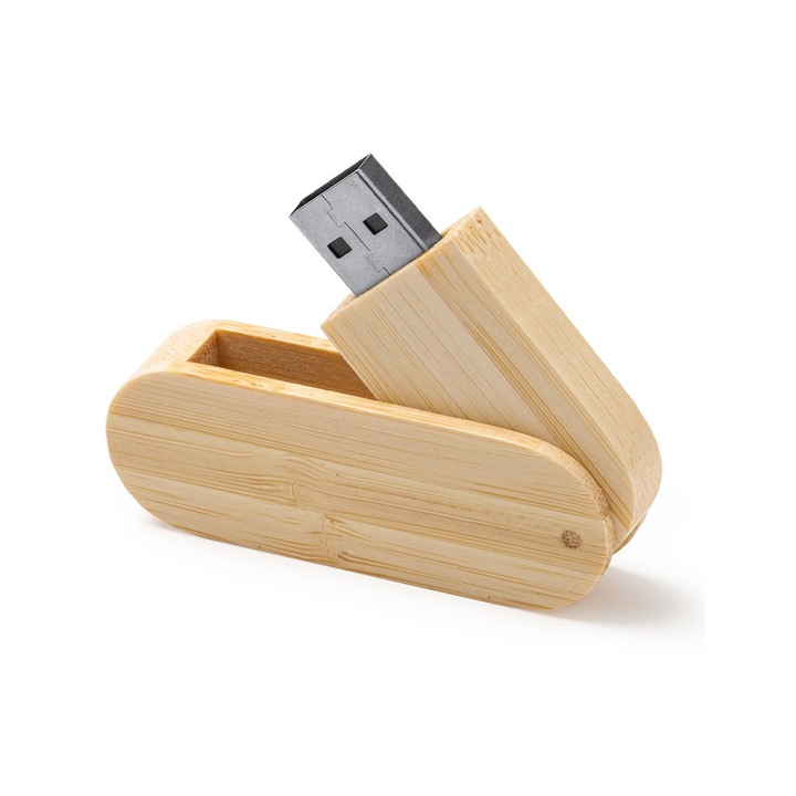 Stick USB 16GB cu carcasa de lemn GUDAR - memorie ecologica si eleganta