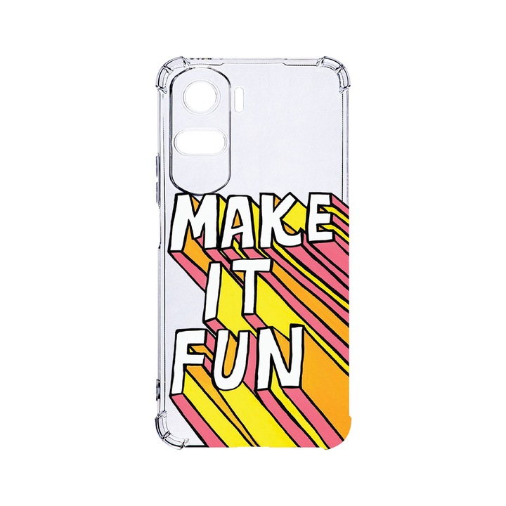 Husa BestCase® Anti Shock 1.5MM, Compatibila Cu Honor 90 Lite, Make It Fun, Rezistenta La Socuri, Protectie Camera, Margini ridicate pentru protectia ecranului, AS 494