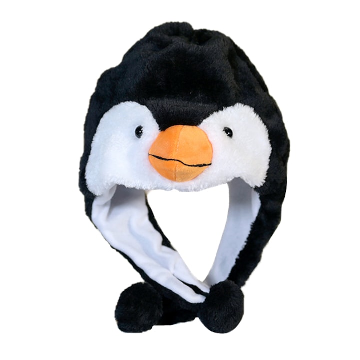 Шапка с пингвин, Notekisskai, Plus, Бяло/Черно