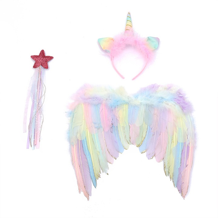 Aripi de unicorn/Bentita pentru fete, Notekisskai, Multicolor