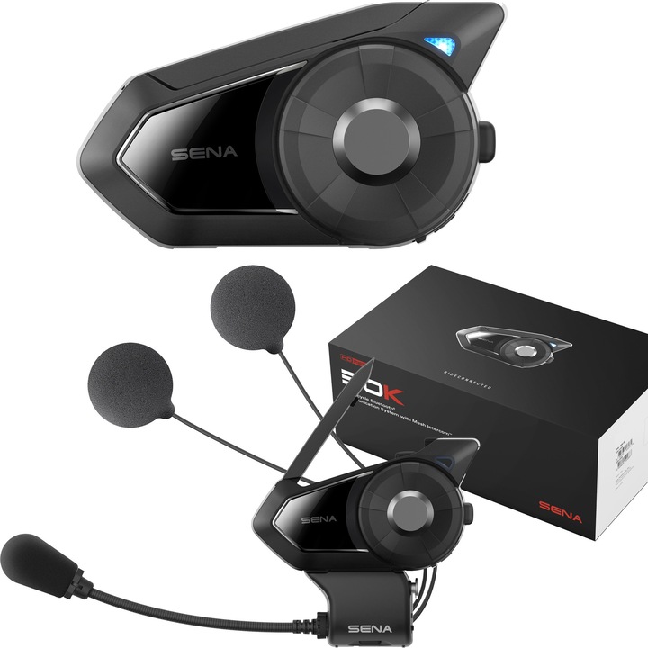 Sistem de comunicare moto Sena, Apeluri Bluetooth, pentru 1 casca, pana la 2 km, Negru