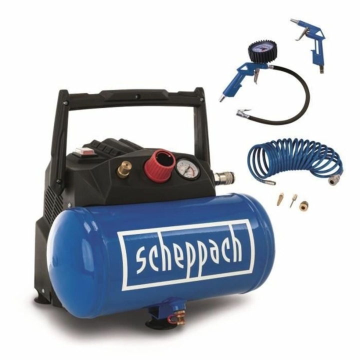 Scheppach въздушен компресор, хоризонтален, hc06, 1200W 6L