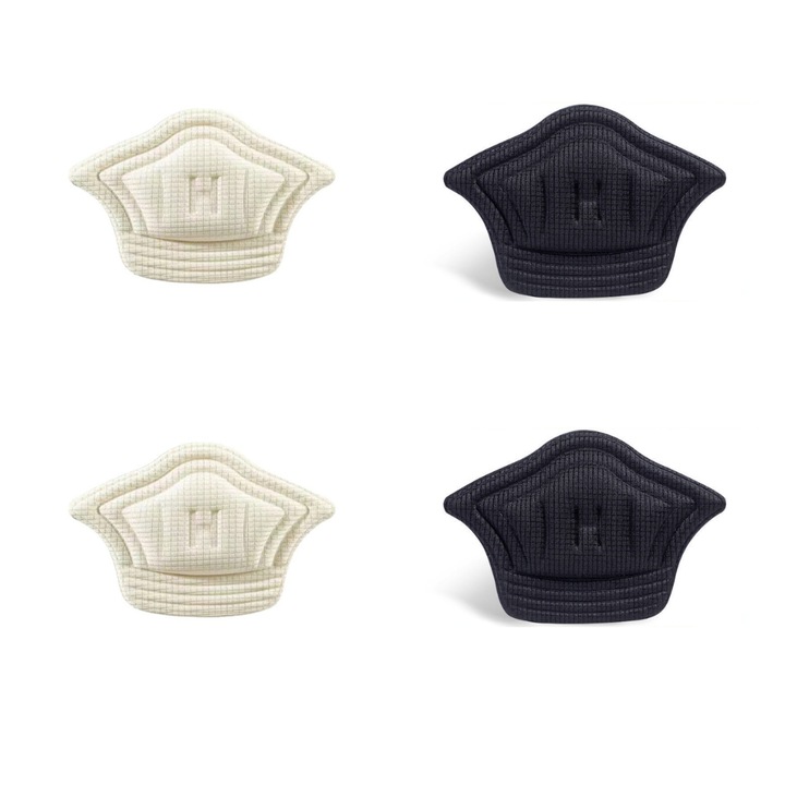 Комплект от 8 броя предпазни стелки за пети за обувки, маратонки, универсален размер, унисекс 4 бежови и 4 черни