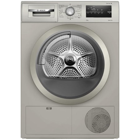 Uscator de rufe Bosch WTH08200BY, Pompa de caldura, 8 kg, 15 programe, AutoDry Technology, Clasa A++, Argintiu