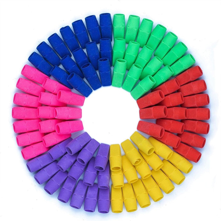 Set 120 toppers pentru guma de creion, Notekisskai, Latex, Multicolor