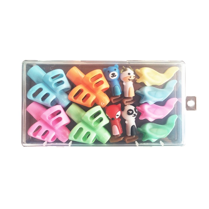 Set 12 bucati manere pentru creion pentru scrisul de mana, Notekisskai, Silicon, Multicolor