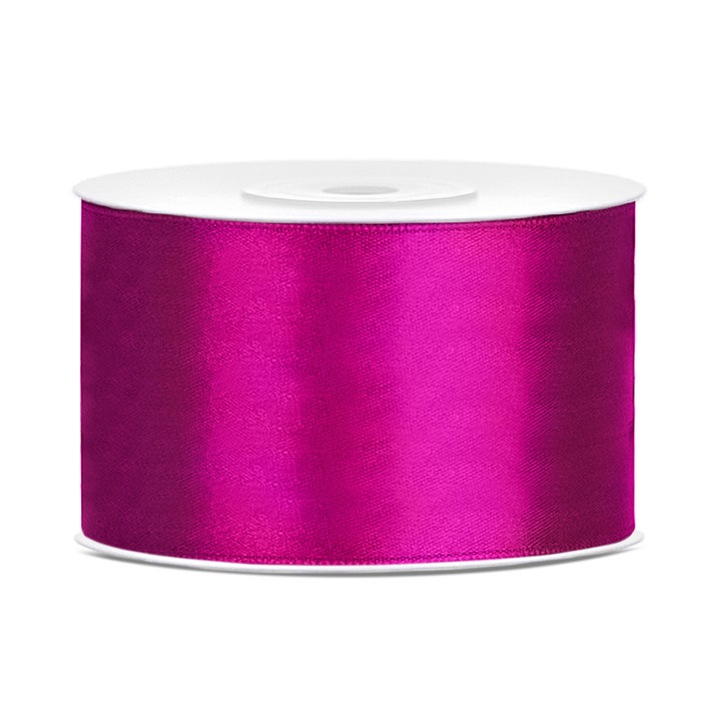 25 Role de panglica din satin, 38mm x 25m, Fucsia